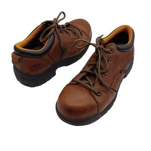 Timberland PRO Titan Oxford 63189 Womens Brown Safety Toe WORK Shoes Size 7